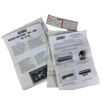 GIANNELLI TERMINALE SCARICO PER SUZUKI GSX-R 600 GSXR 750 GSX 1000 R (1999-2003)