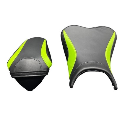 SET SEDILI SELLE SELLINO SELLA RIFODERATE VERDE NERO PER KAWASAKI NINJA 400 Z400
