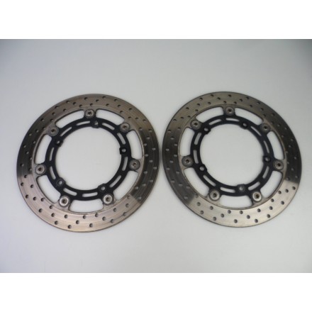 SET 2 DISCHI FRENO RUOTA ANTERIORE ORIGINALI YAMAHA FZ6 2007