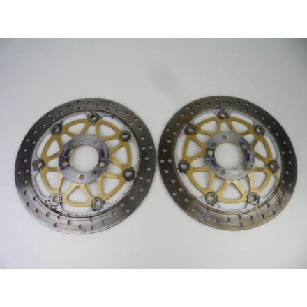 YUTAKA SET 2 DISCHI FRENO RUOTA ANTERIORI ORIGINALI KAWASAKI ZR-7 S 2004