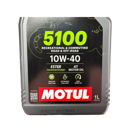 1 Litro Olio Motore 10w40 ORIGINALE MOTUL 5000 Moto Scooter 4-Tempi 10-40 10 40