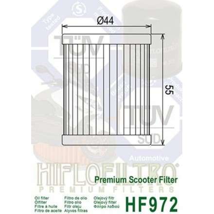 FILTRO OLIO HIFLO FILTRO HF972 PER AN 400 250 Burgman PER MAJESTY YP 400 R X-MAX