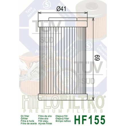 FILTRO OLIO HIFLO HF155 PER HUSABERG PER HUSQVARNA PER KTM PER BETAMOTOR 
