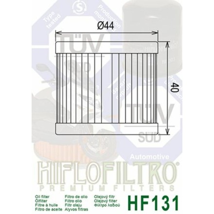 FILTRO OLIO HIFLO HF131 PER HYOSUNG Comet PER SUZUKI Marauder Burgman GSX 125