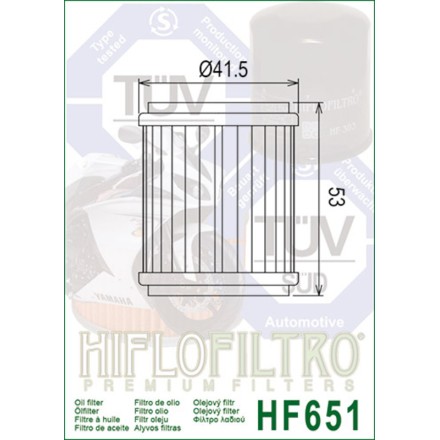 FILTRO OLIO HIFLO HF651 PER KTM Duke 690 Enduro SMC per HUSQVARNA 701 SVARTPILEN