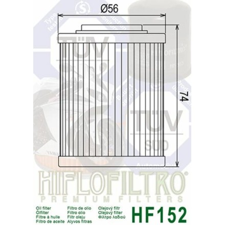 FILTRO OLIO HIFLO HF152 PER APRILIA ETV 1000 Caponord RSV PER CAN AM 500 650