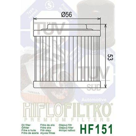 FILTRO OLIO HIFLO HF151 PER APRILIA ETX 350 Pegaso 600 PER BMW G650 PER HUSQVARN