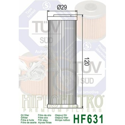 FILTRO OLIO HIFLO HF631 PER BETA RR 350 400 430 480 498 520 (2010-2019)
