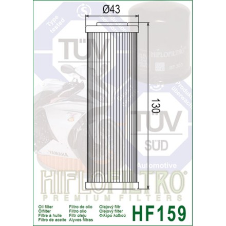FILTRO OLIO HIFLO HF159 PER DUCATI PANIGALE 899 959 1199 1299 MULTISTRADA V4 R