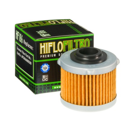 FILTRO OLIO HIFLO HF186 PER APRILIA SCARABEO NET 125 Light / 200 4T (2007-2015)