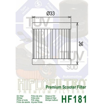 FILTRO OLIO HIFLO HF181 x Habana 125 Mojito Torpedo Hexagon Liberty Sfera Vespa