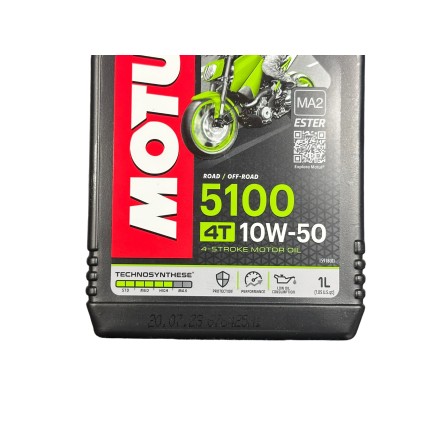 1 Litro Olio Motore 10w50 ORIGINALE MOTUL 5100 Moto Scooter 4-Tempi 10-50 10 50