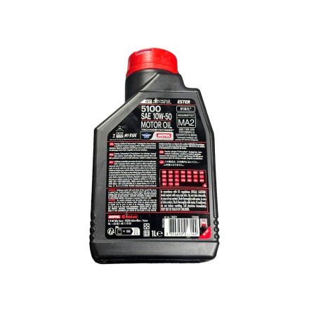 1 Litro Olio Motore 10w50 ORIGINALE MOTUL 5100 Moto Scooter 4-Tempi 10-50 10 50