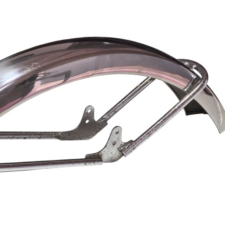 PARAFANGO RUOTA ANTERIORE CROMATO PER CICLOMOTORE ORIGINALE PEUGEOT 105 E 1985