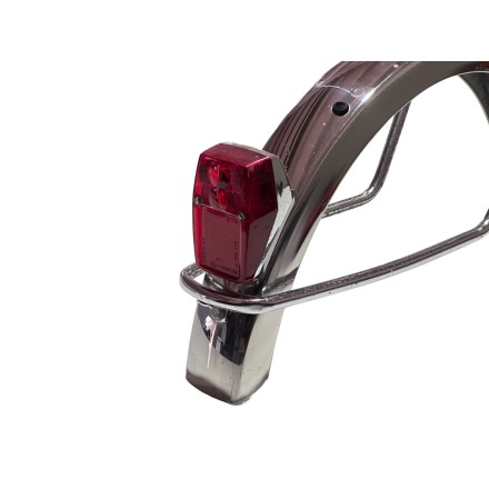 PARAFANGO RUOTA POSTERIORE CROMATO PER CICLOMOTORE ORIGINALE PEUGEOT 105 E 1985