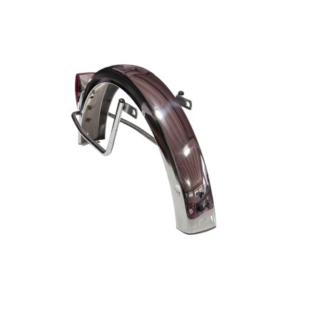 PARAFANGO RUOTA POSTERIORE CROMATO PER CICLOMOTORE ORIGINALE PEUGEOT 105 E 1985