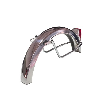 PARAFANGO RUOTA POSTERIORE CROMATO PER CICLOMOTORE ORIGINALE PEUGEOT 105 E 1985