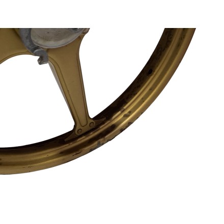 CERCHIO RUOTA ANTERIORE DORATO CICLOMOTORE ORIGINALE PEUGEOT 105 E 1985