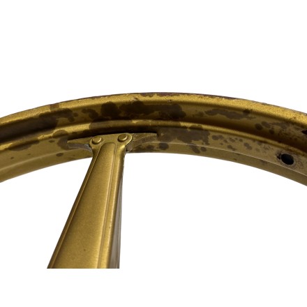 CERCHIO RUOTA ANTERIORE DORATO CICLOMOTORE ORIGINALE PEUGEOT 105 E 1985