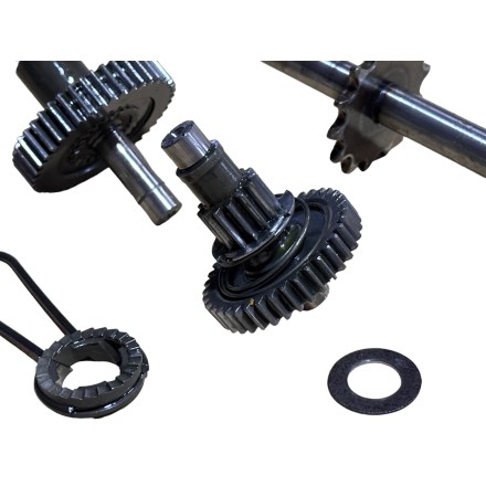 SET INGRANAGGI TRASMISSIONE PEDALI CICLOMOTORE ORIGINALE PEUGEOT 105 E 1985