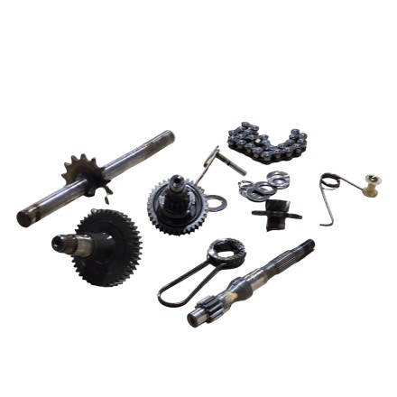 SET INGRANAGGI TRASMISSIONE PEDALI CICLOMOTORE ORIGINALE PEUGEOT 105 E 1985