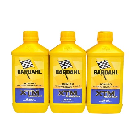 KIT TAGLIANDO 3LT OLIO BARDAHL XTM 10W40 + FILTRO PER HONDA PER YAMAHA PER KAWASAKI (VEDERE DESCRIZIONE PER APPLICAZIONI)