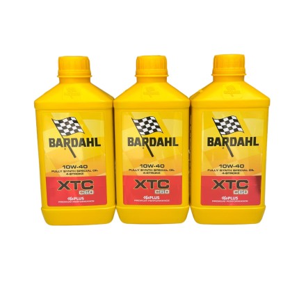 KIT TAGLIANDO 3LT OLIO BARDAHL XTC 10W40 + FILTRO PER HONDA PER YAMAHA (VEDERE DESCRIZIONE PER APPLICAZIONI)