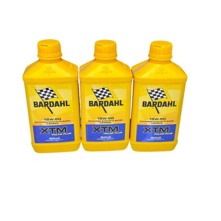 KIT TAGLIANDO 3 Litri OLIO BARDAHL XTM 15W50 + FILTRO PER KTM (VEDERE DESCRIZIONE PER APPLICAZIONI)