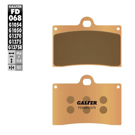 GALFER PASTIGLIE FRENO SINTERIZZATE PER APRILIA/BETA/BIMOTA/CAGIVA/DUCATI ETC (VEDERE DESCRIZIONE PER APPLICAZIONI)