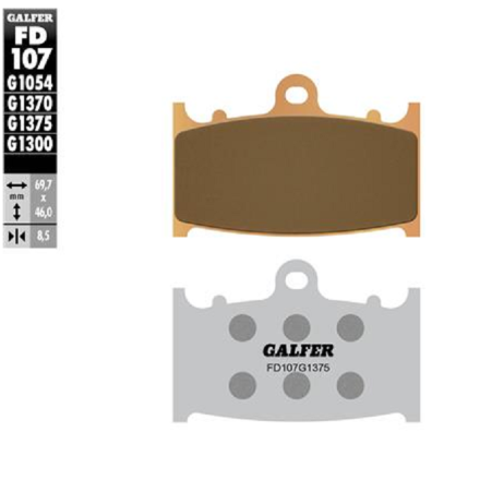 GALFER PASTIGLIE FRENO SINTERIZZATE PER GAS GAS/KAWASAKI/SUZUKI (VEDERE DESCRIZIONE PER APPLICAZIONI)