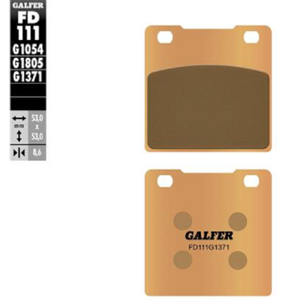 GALFER PASTIGLIE FRENO SINTERIZZATE PER SUZUKI PER KAWASAKI (VEDERE DESCRIZIONE PER APPLICAZIONI)