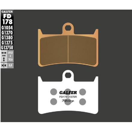 GALFER PASTIGLIE FRENO SINTERIZZATE PER YAMAHA(VEDERE DESCRIZIONE PER APPLICAZIONI)