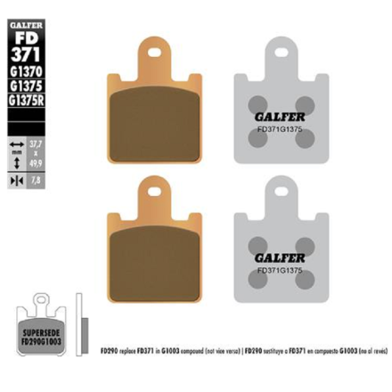 GALFER PASTIGLIE FRENO SINTERIZZATE PER KAWASAKI (VEDERE DESCRIZIONE PER APPLICAZIONI)
