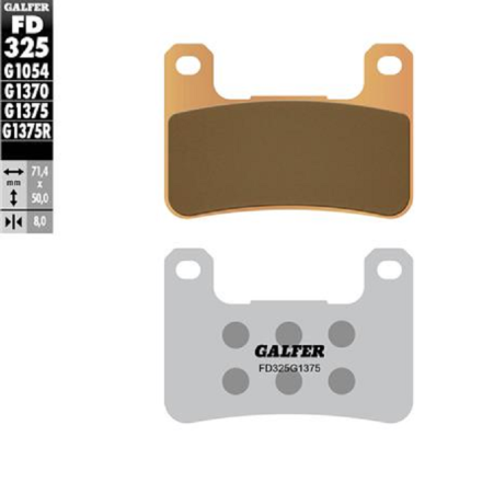 GALFER PASTIGLIE FRENO SINTERIZZATE PER KAWASAKI PER SUZUKI  (VEDERE DESCRIZIONE PER APPLICAZIONI)