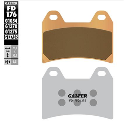 GALFER PASTIGLIE FRENO SINTERIZZATE PER APRILIA/BMW/YAMAHA/DUCATI 