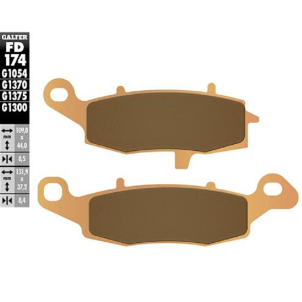 GALFER PASTIGLIE FRENO SINTERIZZATE PER KAWASAKI/CFMOTO/SUZUKI 