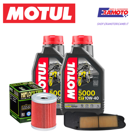 KIT TAGLIANDO MOTUL + FILTRI OLIO E ARIA PER YAMAHA MAJESTY X-MAX 400 04-21