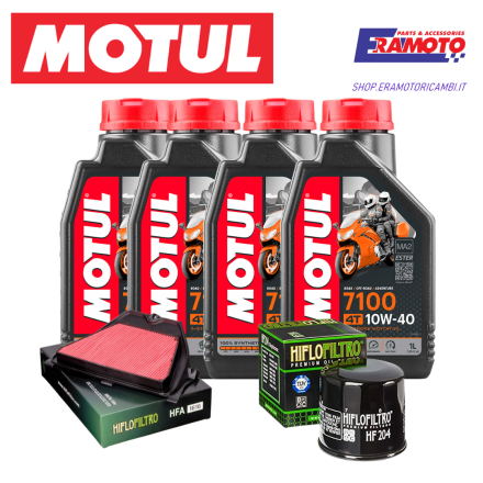 KIT TAGLIANDO MOTUL 7100 10W40 + FILTRI OLIO E ARIA PER HONDA CBR 600 RR 03-06