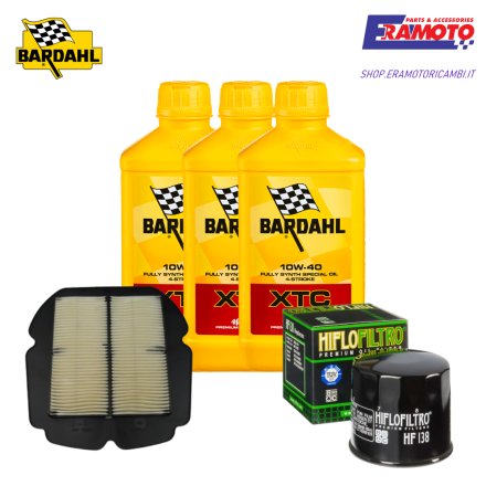 KIT TAGLIANDO BARDALH XTC 10W40 + FILTRI OLIO E ARIA PER SUZUKI SV 650 09-24