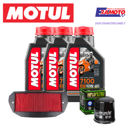 KIT TAGLIANDO MOTUL 7100 10W40 + FILTRI OLIO E ARIA PER YAMAHA YZF 750 R/SP 