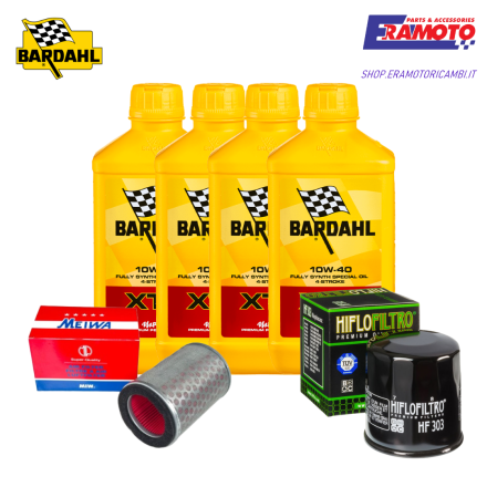 KIT TAGLIANDO BARDALH XTC 10W40 + FILTRI OLIO E ARIA PER HONDA HORNET 600 98-06 CBF600 N 04-10 CBF500 2004-2006