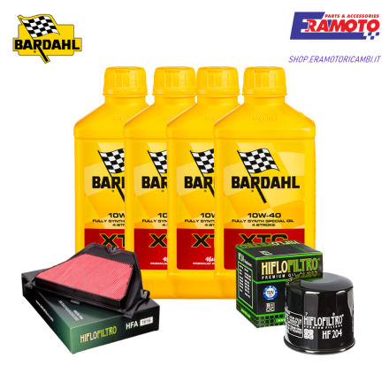 KIT TAGLIANDO BARDALH XTC C60 10W40 + FILTRI OLIO E ARIA PER HONDA CBR 600 RR 03-06