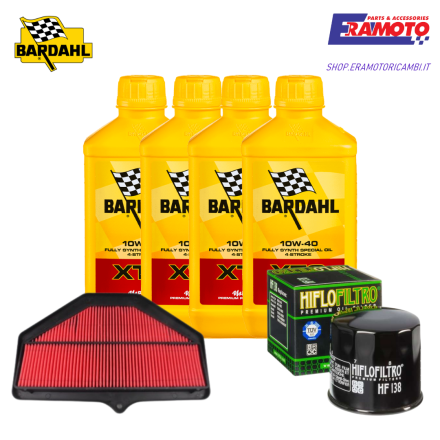 KIT TAGLIANDO BARDALH XTC 10W40 + FILTRI OLIO E ARIA PER SUZUKI GSX-R 600/750