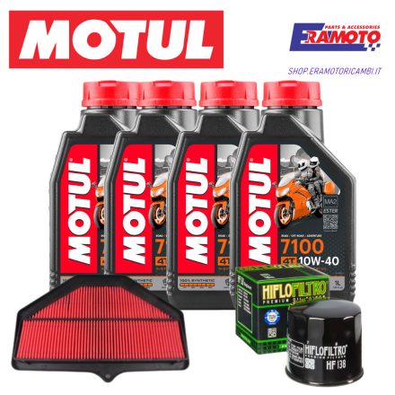 KIT TAGLIANDO MOTUL 7100 10W40 + FILTRI OLIO E ARIA PER SUZUKI GSX-R 600/750 