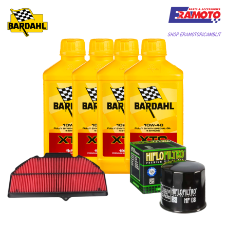 KIT TAGLIANDO BARDALH XTC 10W40 + FILTRI OLIO E ARIA PER SUZUKI GSX-R 1000 09-11