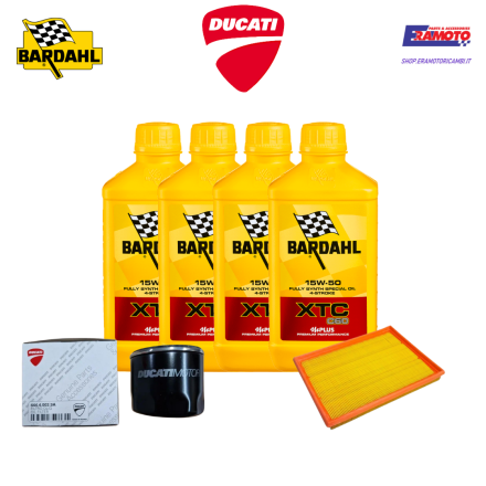 KIT TAGLIANDO OLIO 15W50+FILTRI ORIGINALI PER DUCATI MONSTER 400 620 695 750 iE 900 S4/S4-R