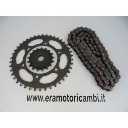 SET TRASMISSIONE CATENA CORONA E PIGNONE KAWASAKI ER-5 500 2005