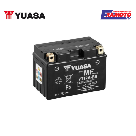 BATTERIA YUASA YT12A-BS ATTIVATA PER PIAGGIO/KYMCO/KAWASAKI/SUZUKI/SYM/APRILIA
