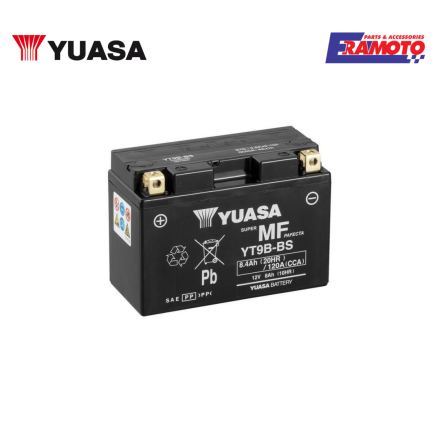 BATTERIA YUASA YT9B-BS ATTIVATA PER YAMAHA/KYMCO/MBK/DERBI/CAGIVA