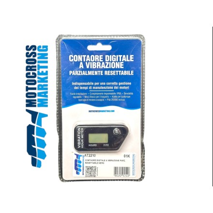 CONTAORE DIGITALE WIRELESS A VIBRAZIONI SENZA FILI RESET PARZIALE MOTOCROSS NERO